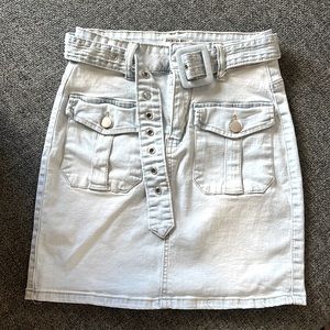 S - Fashion Nova Denim Mini Skirt w/ Adjustable Belt